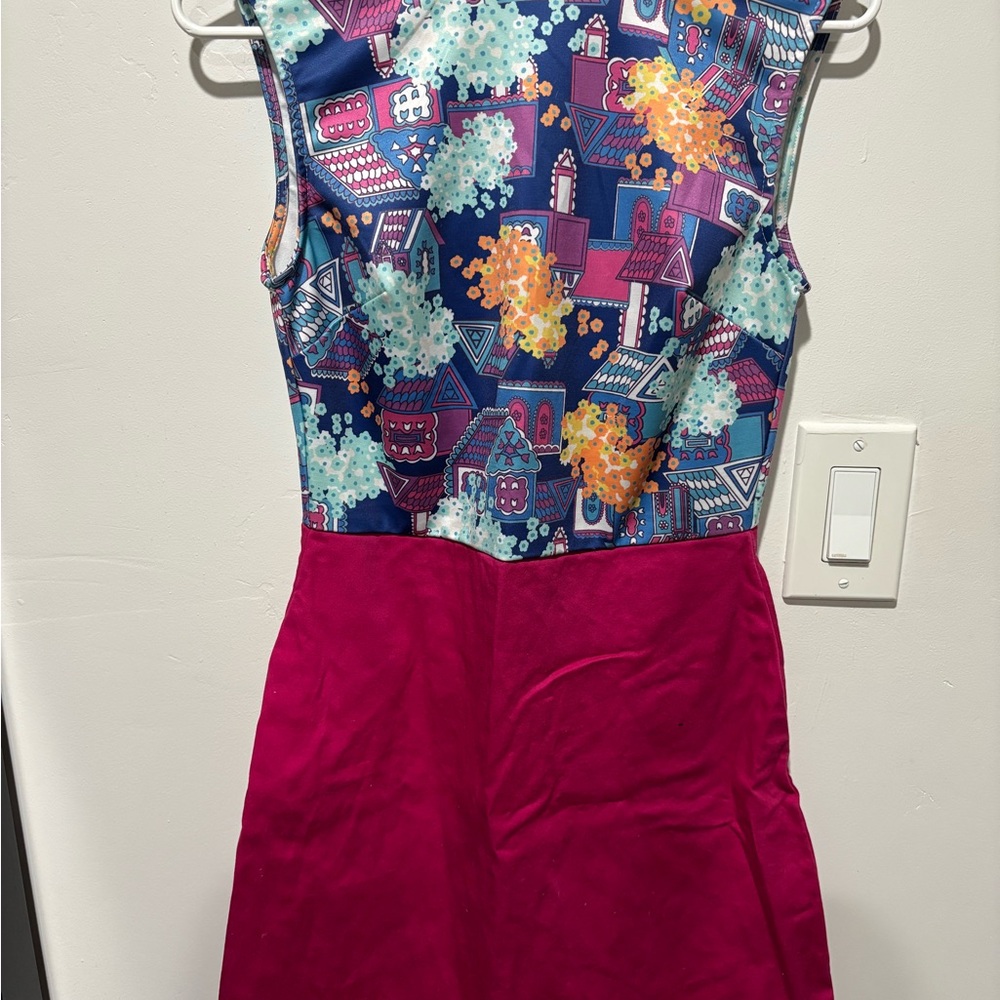 Colorful Patterned Mini Dress